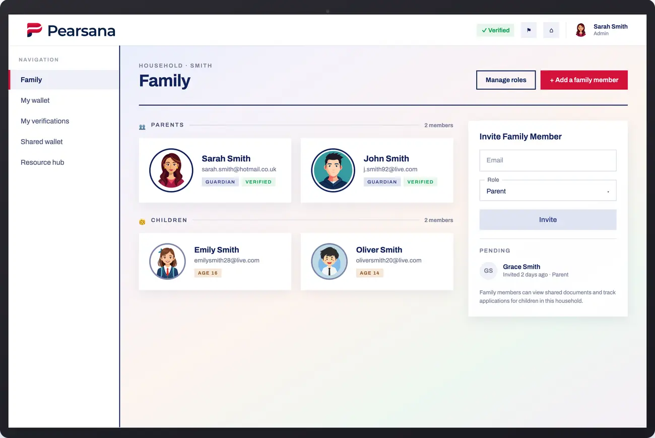 Family Wallet Screen Grab